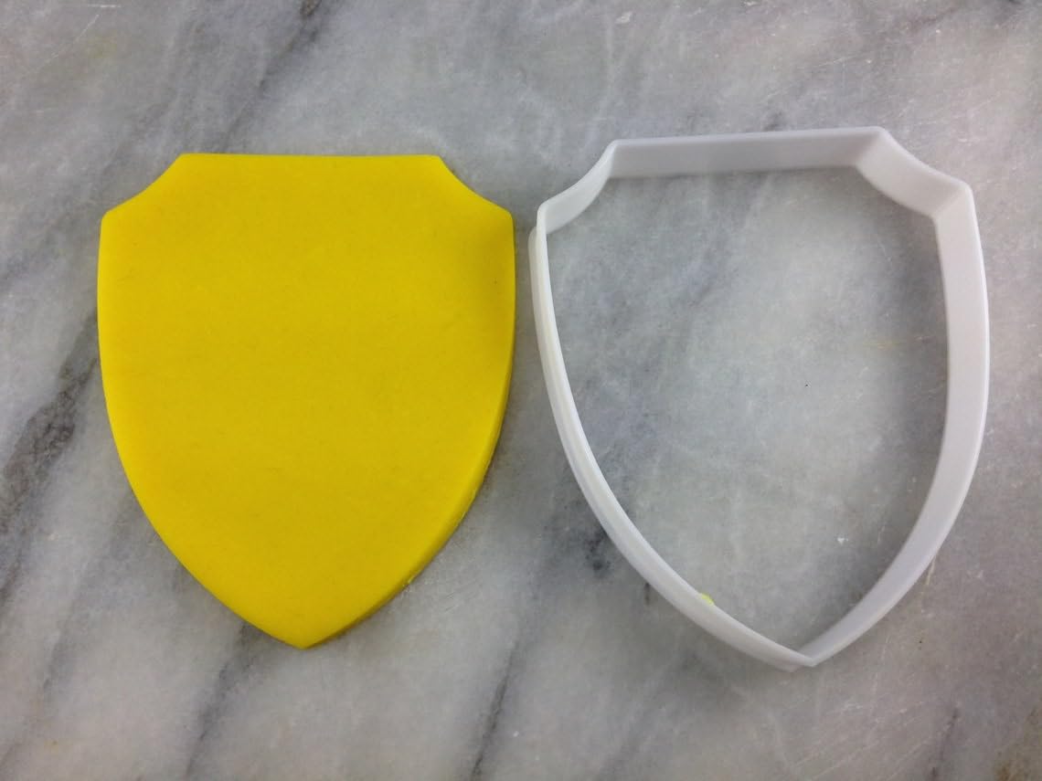Black Shield Cookie Cutter Outline Sharp Edges Cookie Medieval Armor Weapon Party Celebration Baking Tool for Cookies Fondant Sandwich Cheese Kids Crafts Decorations - Image 2