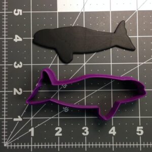 Beluga Whale 101 Black Cookie Cutter for Ocean Theme Baking Sea Animal Shaped Fondant Mold for Birthday Parties Marine Life Crafts Kids Activities DIY Projects and Kitchen Use