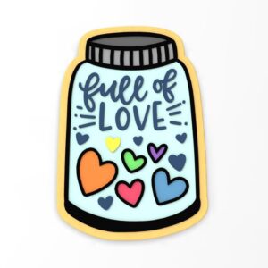 Black Full of Love Cookie Cutter Stamp Stencil Baking Tool for Fun Romantic Valentines Day Birthday Anniversary Party Cookies Kids Fondant Pastry Biscuits Desserts Creative Baking