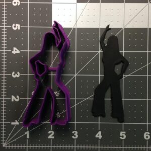Black Disco Dancer 266-B909 Cookie Cutter for 70s Party Baking Supplies Retro Dance Night Decorations Funky Party Theme Fondant Cutter Clay Craft Tool for Birthdays and Events