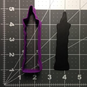 Black Candle Cookie Cutter Cookie Wax Light Flame Shape Baking Tool for Holiday Cookies Celebration Party Decor Cupcake Toppers Fondant Crafts Religious and Birthday Decorations