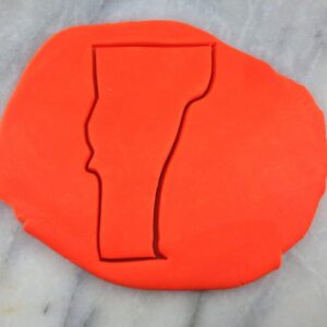 Black Vermont Cookie Cutter State Map Outline Plastic Stamp Stencil for Cookies, Fondant, Biscuits, and Clay Crafts, Educational Baking Mold for Party Treats in India