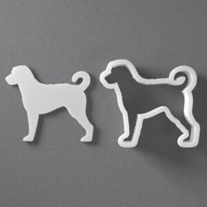 Black Labradoodle Cookie Cutter Labrador Poodle Dog Shape for Baking Fondant Biscuit Polymer Clay Jewelry Earrings Craft Tool Mirrored Pair Set Reusable Pet Lover Gift