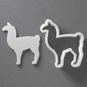 Black Llama Cookie Cutter Mini To Large cookie Alpaca Animal Shape Polymer Clay Jewelry And Earring Cutter Tool Mirrored Pair Set For Farm Crafting Baking And DIY Projects