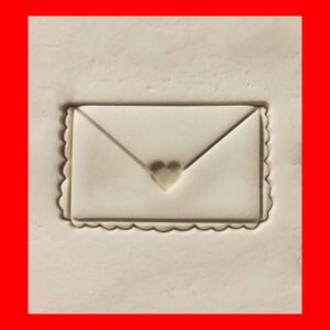 Love Letter Cookie Cutter Cookie for Valentines Day Anniversary Wedding Engagement Romantic Celebration Heart Envelope Shape Biscuit Fondant Decorating Tool for Couples and Parties