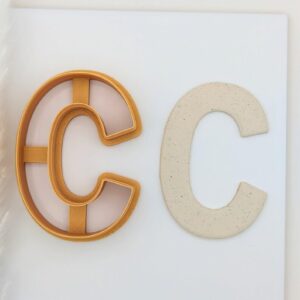 Alphabet Letter C Cookie Cutter for Baking and Crafting Large C Shaped Polymer Clay Cutter Fondant Cutter for Monogram Cookies DIY Educational Tools Personalized Gifts and Name Tags
