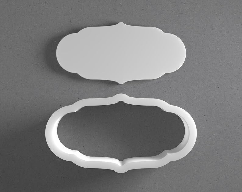 Black Plaque Cookie Cutter Mini To Large cookie Ornament Frame Shape Polymer Clay Jewelry And Earring Cutter Tool Mirrored Pair Set For Decorative Crafting Baking And DIY Projects