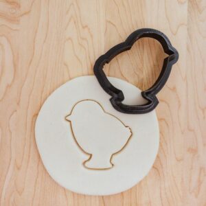 Baby Chick Easter Outline Cookie Fondant Clay Cutter India Cookie Mold for Shaping Cute Spring Themed Cookies Cakes Cupcakes DIY Baking Decorations and Holiday Craft Projects