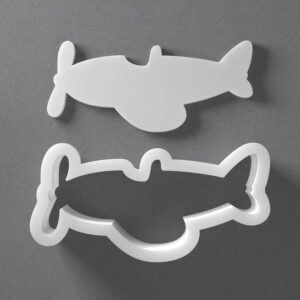 Black Vintage Retro Airplane Cookie Cutter Mini to Large Plane Aeroplane Shape for Polymer Clay Jewelry Earring Making Mirrored Pair Set cookie Craft Tool Made in India