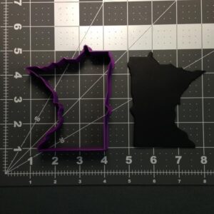 Minnesota State Map Cookie Cutter Black Cookie Baking Tool for US Geography Crafts Travel Theme Cookies Educational Projects Party Decorations Souvenir Making and Classroom Activities