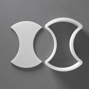 Black cookie Propeller Apple Core Bitten Cookie Cutter Set for Polymer Clay Jewelry Earrings Biscuit Fondant Craft Tool Mirrored Pair Suitable Mini Medium Large Sizes for Baking DIY Cr