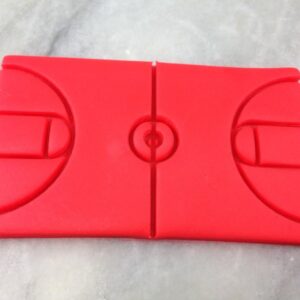 Black Basketball Court Cookie Cutter Two-Piece Plastic Outline Stamp with Sharp Edges for Baking Sugar Cookies Fondant Pastries Biscuits Sports-Themed Cake Decorating Tool India