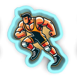 Black Wrestler Ripped Cookie Cutter Stamp Stencil Baking Tool for Sports, Wrestling, Fitness, Birthday, Party, Holiday Theme Cookies Fondant Pastry Biscuits Sandwiches Desserts Party Sn