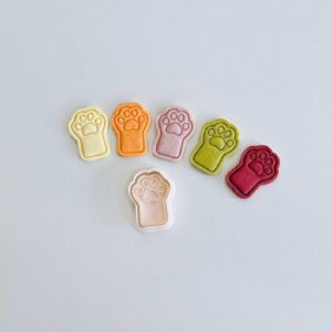 Black Paw Cookie Cutter Cat Paw Dog Paw Cookie Cutter Stamp Set India cookie Animal Footprints Fondant Molds Black Paw Shaped Baking Cutter Tools for Homemade Cookies and Cakes**