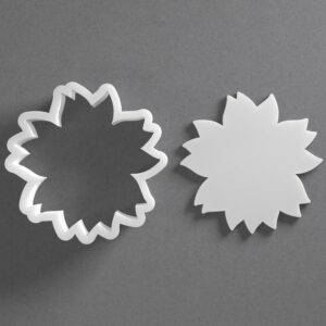 Black cookie Sunflower Sun Flower Cookie Cutter Set for Polymer Clay Jewelry Earrings Biscuit Fondant Craft Tool Mirrored Pair Suitable Mini Medium Large Sizes for Baking DIY Projects