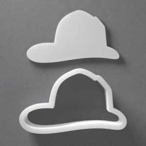 Black cookie Fireman Hat Firefighter Helmet Cookie Cutter Set for Polymer Clay Jewelry Earrings Biscuit Fondant Craft Tool Mirrored Pair Suitable Mini Medium Large Sizes for Baking DIY
