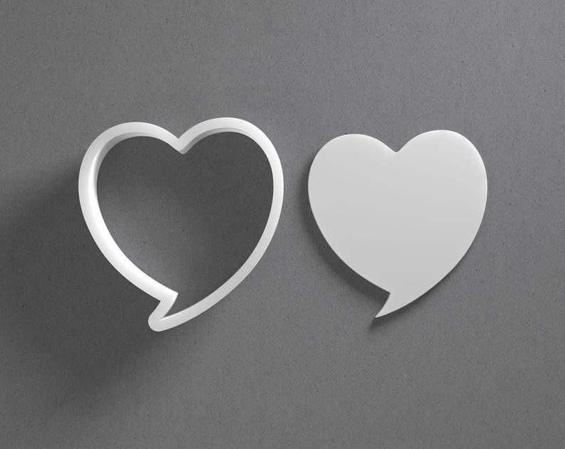 Black Heart Shaped Bubble Cookie Cutter Mini To Large cookie Cartoon Comics Shape Polymer Clay Jewelry And Earring Cutter Tool Mirrored Pair Set For Fun Crafting Baking And DIY Project - Image 2