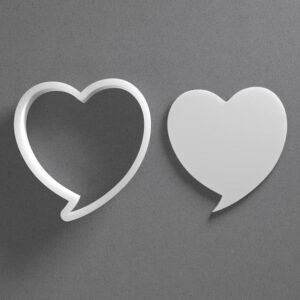 Black Heart Shaped Bubble Cookie Cutter Mini To Large cookie Cartoon Comics Shape Polymer Clay Jewelry And Earring Cutter Tool Mirrored Pair Set For Fun Crafting Baking And DIY Project