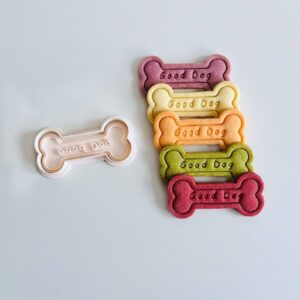 Black Dog Bone Cookie Cutter cookie Good Dog Text Biscuit Fondant Stamp Mold for Pet Theme Baking Decorated Cookies Dog Treats Clay Craft DIY Party Use
