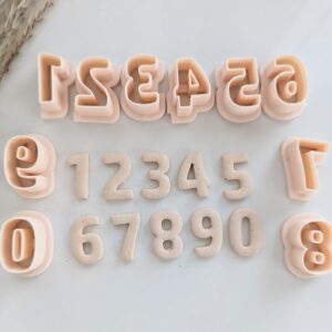 Number Clay Cutter Set 0 to 9 for Biscuit Fondant Pastry Dough Small Number Cutters for Polymer Clay Crafts Numeric Clay Earring Cutters for Personalized Jewelry and Baking Decorations