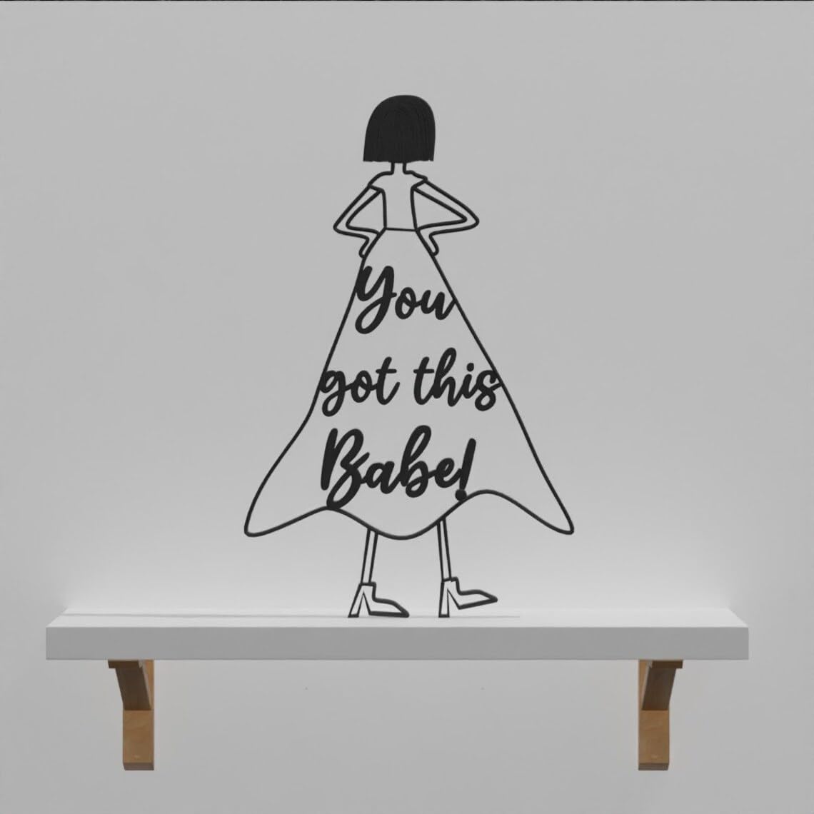 Girl Power Motivational Art | Shelf Decor for Encouragement, Tough Times, Break Up, & Good Luck Gifts - Image 3