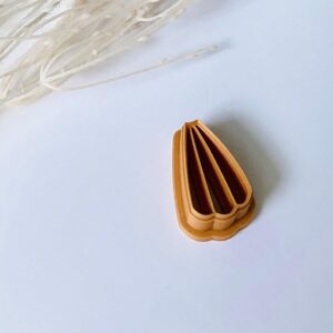 Shell Imprint Clay Earring Cutter with 3 Line Detail for Polymer Clay Jewelry Making Sea Shell Shape Cutter for Earrings Summer Accessories and Beach Theme Crafts Made in India Cookie