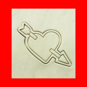 Heart and Arrow Cookie Cutter Cookie for Valentines Day Anniversary Wedding Engagement Romantic Celebration Cupid Love Shape Biscuit Fondant Decorating Tool for Couples and Parties
