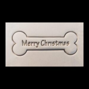 Dog Bone Merry Christmas Black Cookie Cookie Cutter for Dog Treats Holiday Pet Baking Tool Perfect for Christmas Dog Gifts Pet Parties Festive Snacks and Custom Winter Dog Biscuits