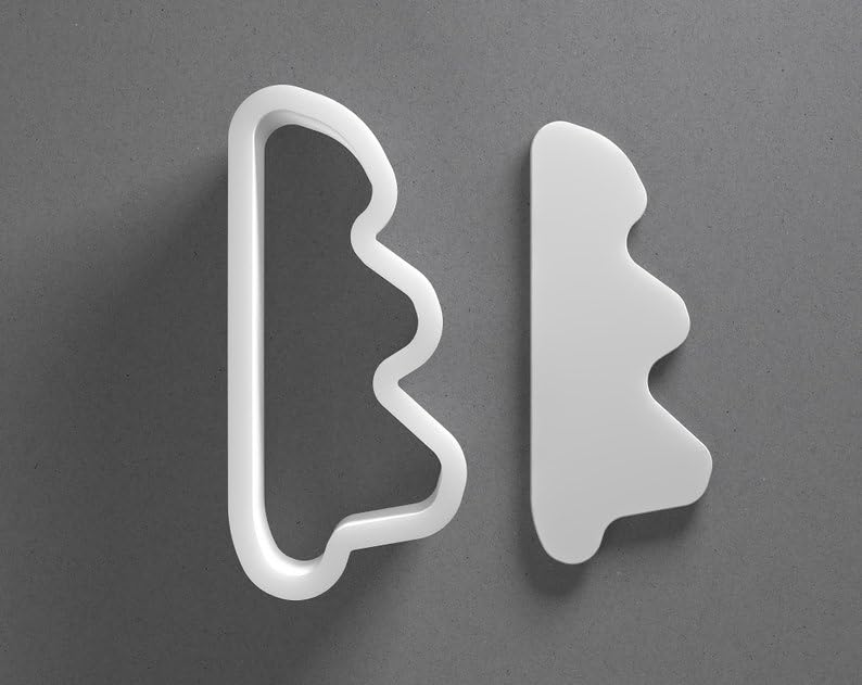 Black cookie Irregular Wavy Organic Shape Cookie Cutter Pebble Form for Polymer Clay Jewelry Earrings Biscuit Fondant Craft Tool Mirrored Pair Mini Medium Large Use - Image 2