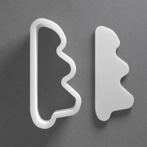 Black cookie Irregular Wavy Organic Shape Cookie Cutter Pebble Form for Polymer Clay Jewelry Earrings Biscuit Fondant Craft Tool Mirrored Pair Mini Medium Large Use