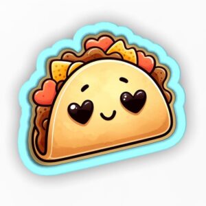 Black Taco Love Cookie Cutter Stamp Stencil Baking Tool for Fun, Romantic, Valentine�s Day, Birthday, Party, Taco Lovers, Holiday Theme Cookies, Fondant, Pastry, Biscuits, Sandwiches, D