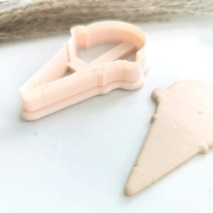 Ice Cream Cone Cookie Cutter for Biscuit Fondant Pastry Dough Summer Theme Clay Ice Cream Cone Cutter for DIY Baking Projects and Polymer Clay Art Dessert Shape Cutter for Custom Crafts