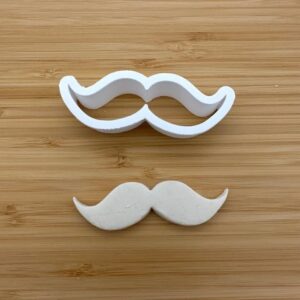Mustache Shape Polymer Clay Cutter Cookie Fondant Biscuit Cutter Sharp Tapered Edge Tool for Earrings Jewelry Making Cupcake Decoration Baking Crafts Movember Party Supplies Facial Hair