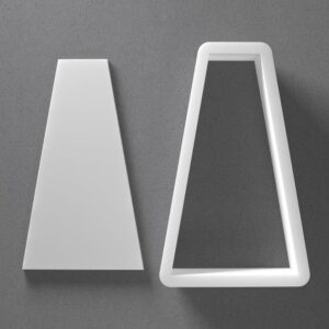 Black Tall Trapezium Cookie Cutter From Mini To Large Rectangle Shape Polymer Clay Jewelry And Earring Cutter Tool Mirrored Pair Set For Handmade Accessories Craft Projects