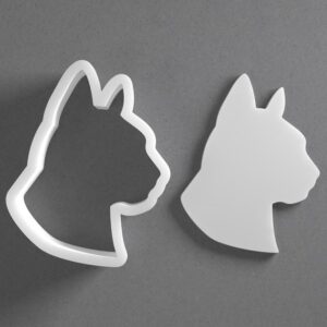Black Cat Cookie Cutter Set Mini to Large Cat Silhouette Face Head Shape cookie Polymer Clay Jewelry Earring Cutter Tool for Handmade Accessories Baking Fondant Craft Mirrored Pair Set