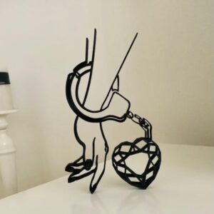 Prisoner of Love: Minimalist Statue Sculpture - Shelf Sitter, Tabletop Figure, Gift for Christmas and Beyond