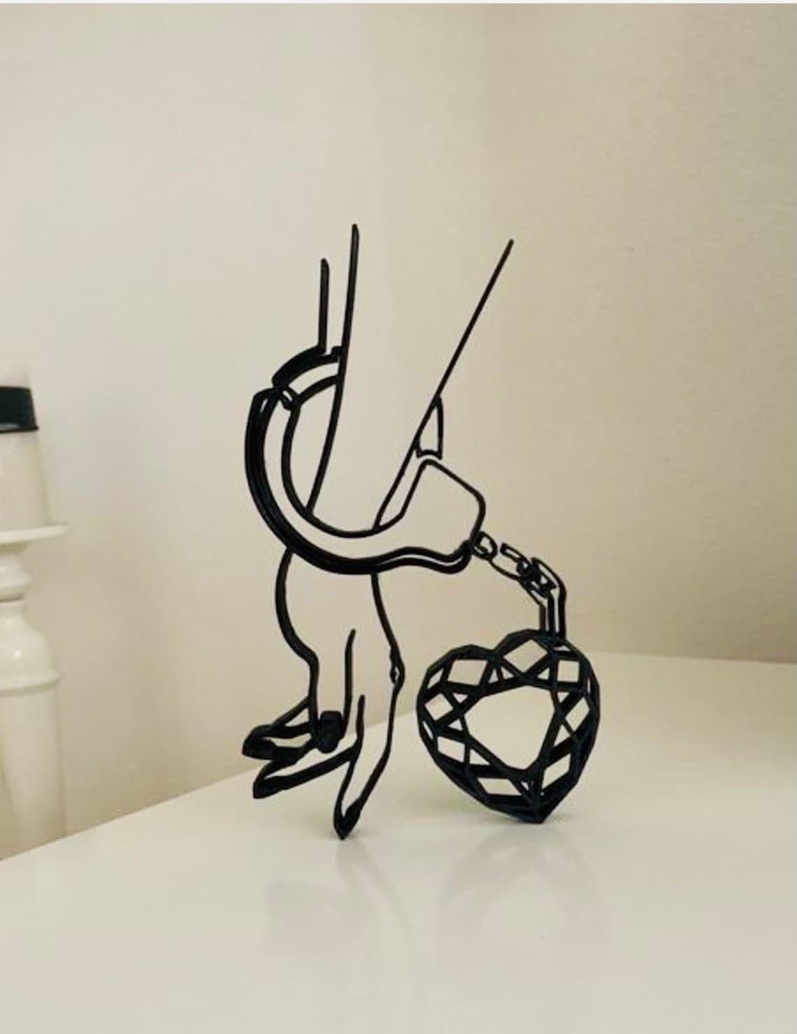 Prisoner of Love: Minimalist Statue Sculpture - Shelf Sitter, Tabletop Figure, Gift for Christmas and Beyond