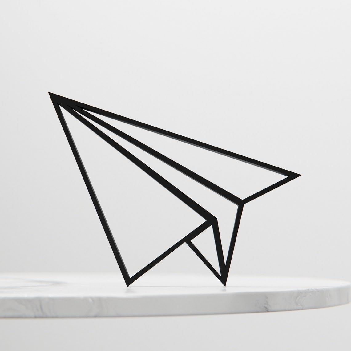 Unique Origami Plane Line Art Statue Sculpture India Minimalist Modern Home Office Decor Custom Lightweight Artistic Figure for Workspace or Study Areas - Image 5