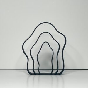India Statue Abstract Wavy Pattern Line Art Sculpture Minimalist Curve Decor for Home Office Shelf Wall Modern Abstract Art Accent Stylish Contemporary Interior