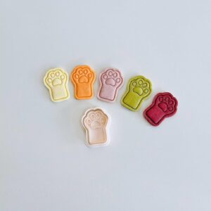 Black Paw Cookie Cutter Stamp Set cookie Cat Paw Dog Paw Animal Footprint Fondant Biscuit Cookie Baking Tool for Home Kitchen Pet Theme Parties Treats Crafts Gift Use