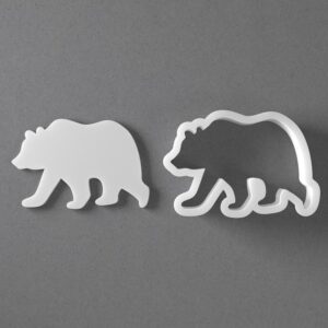 Black Grizzly Bear Cookie Cutter Mini to Large Walking Animal Shape for Polymer Clay Jewelry Earring Making Mirrored Pair Set cookie Craft Tool India