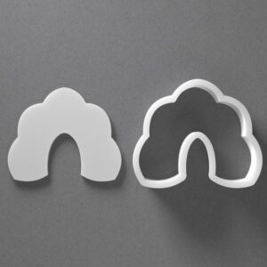 Black cookie Whimsical Rounded Arch Cookie Cutter Mini To Large Arc Shape Polymer Clay Jewelry And Earring Cutter Tool Mirrored Pair Set For Crafting Baking DIY Projects