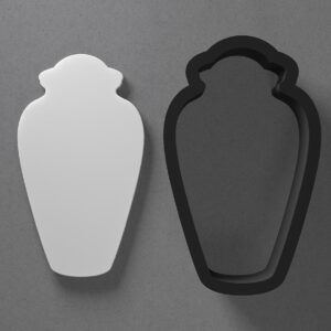Urn Shape Polymer Clay Cutter Earring Jewelry Tool for Mini Studs Dangle Pendants and Cookie Dough Shaping with Sharp Tapered Edge for Historical Memorial Theme DIY Craft Projects