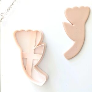 Abstract Tulip and Stem Cookie Cutter for Trendy Floral Baking and Clay Crafts Large Flower Shape Cutter for Fondant Polymer Clay Jewelry and Spring Decor Projects Made in India Cookie