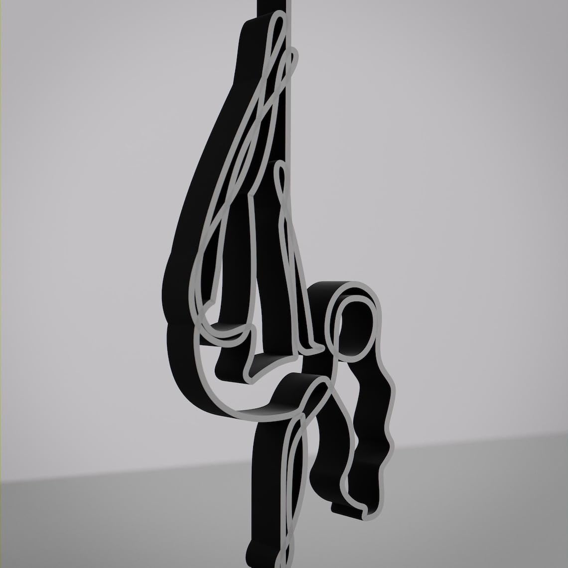 Pole Dancer Line Art Sculpture for Home and Office | Minimalist Pole Dancing Decor Wall and Tabletop | Unique Line Art Showpiece Elegant Design | Perfect for Living Room or Workspace Styling - Image 3