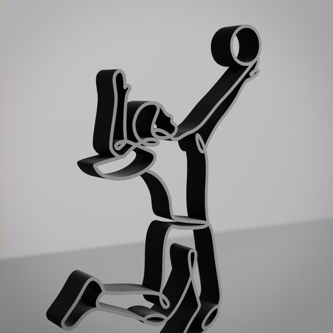 Personalized Woman Vocalist Minimal Line Art Figure Plastic Name Decor Gift for Desk Shelf Home Office Modern Interior Singing Inspired Display India - Image 3