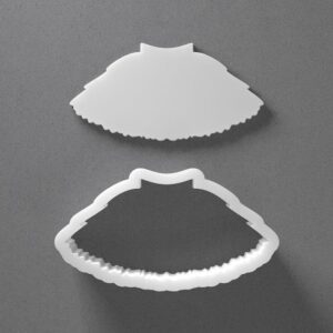 Black Ballerina Tutu Cookie Cutter From Mini To Large Ballet Dance Shape Polymer Clay Jewelry Earring Cutter Tool Mirrored Pair Set cookie Baking Fondant Biscuit Craft Modeling Art