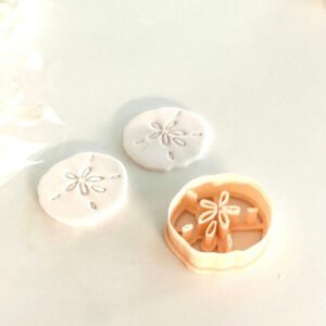 Organic Sand Dollar Earring Imprint Cutter Cookie Polymer Clay Pendant Jewelry Cutter Tool for Beach Ocean Inspired DIY Clay Craft Accessories Handmade Coastal Gifts and Summer