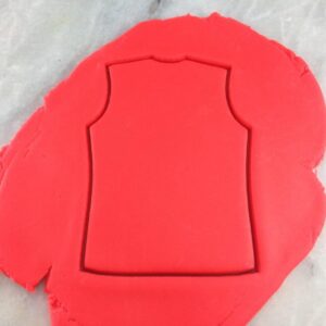 Black Sleeveless Jersey Cookie Cutter Plastic Outline with Sharp Edges Durable Baking Tool for Sports Team-Themed Cookies Fondant Cake Decorating Pastry Biscuit Crafts India