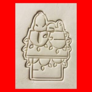 Black Snoopy Christmas Cookie Cutter Cookie Charlie Brown Holiday Cookie Mold for Festive Baking Winter Party Treats New Years Cookies Cartoon Character Kitchen Tool for Celebration